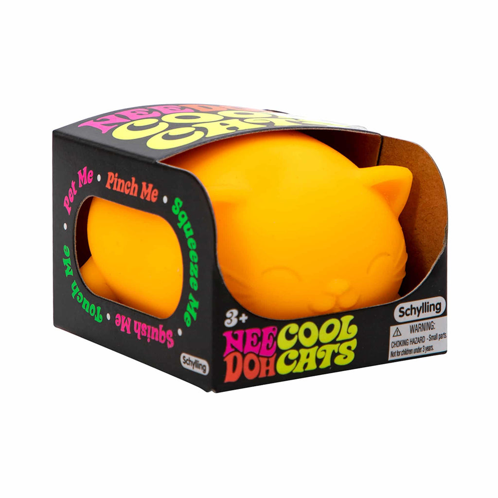 Fun Fidget Monster Cool Cats NeeDoh | Select Morning Crest - Purrfect Cat Squishy Character Stress Toy Detail