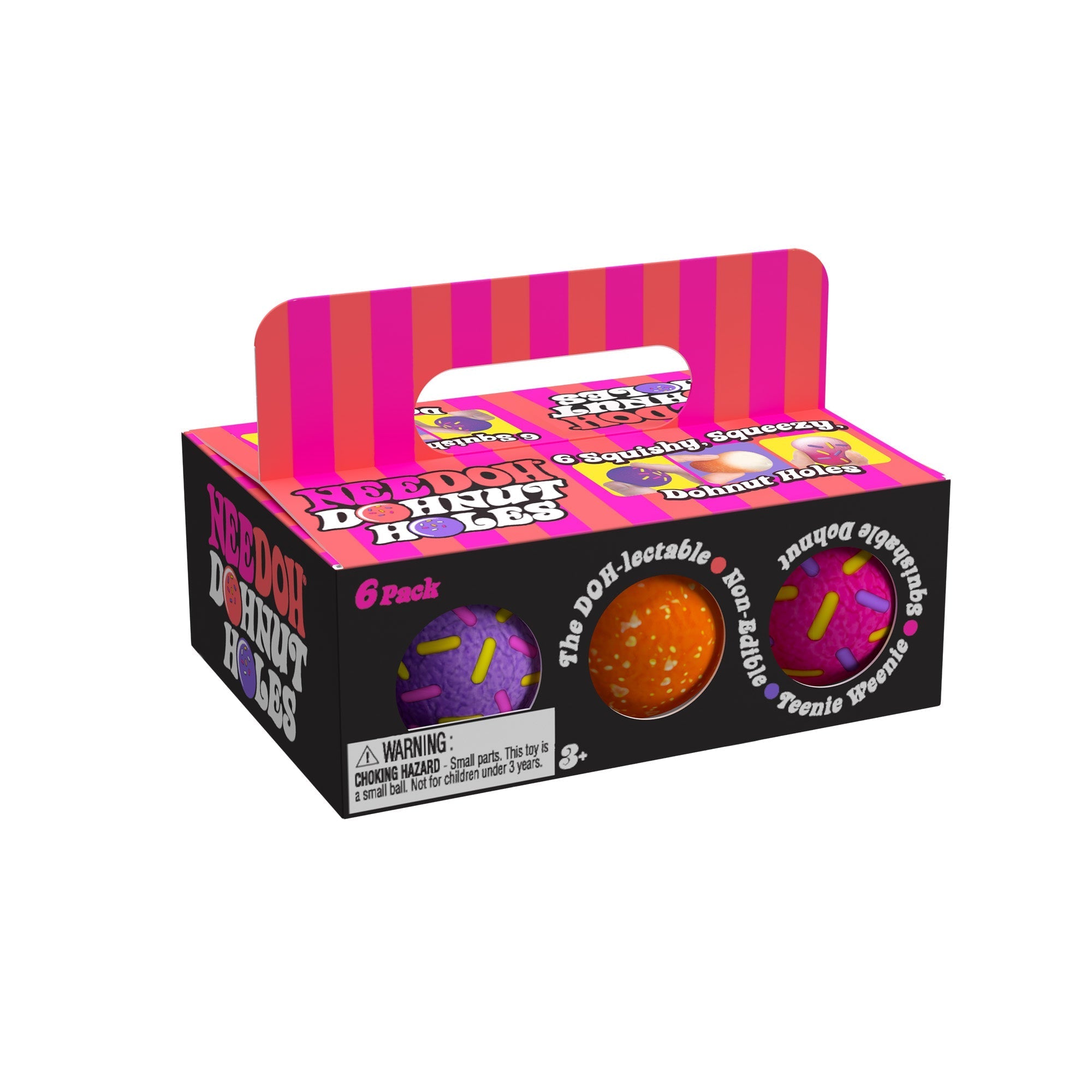 Multi-Pack Value NeeDoh Dohnut Holes | Select Prairie Summit - Teeny NeeDoh 3-Pack Pocket-Sized Squishy Balls Detail