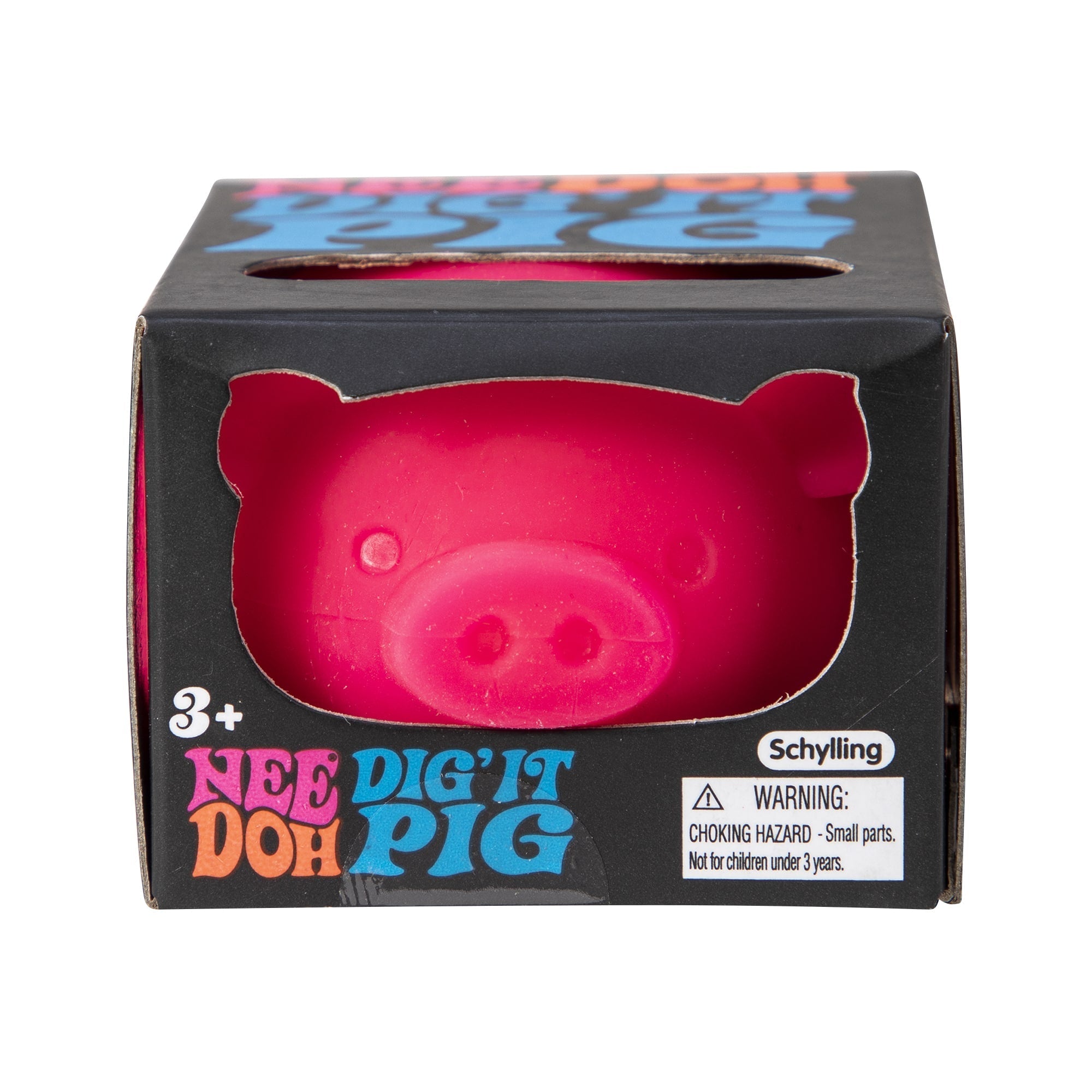 Animal-Shaped NeeDoh Dig’ It Pig | Select Velvet Canopy - Purrfect Cat Squishy Character Stress Toy Detail