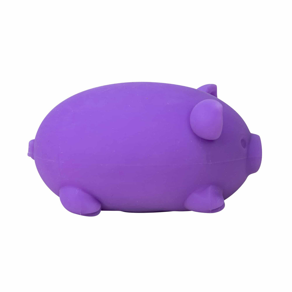 Animal-Shaped NeeDoh Dig’ It Pig | Select Velvet Canopy - Purrfect Cat Squishy Character Stress Toy Detail