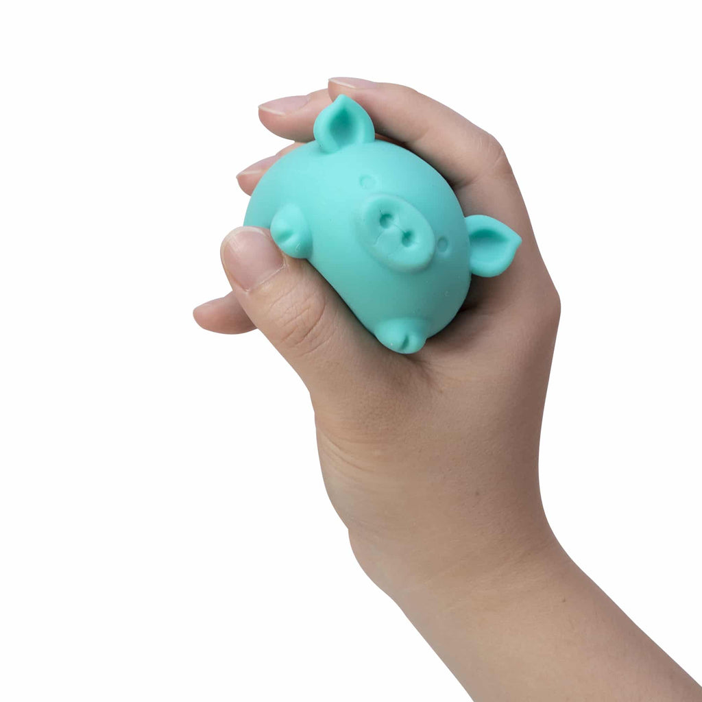 Animal-Shaped NeeDoh Dig’ It Pig | Select Velvet Canopy - Purrfect Cat Squishy Character Stress Toy Detail