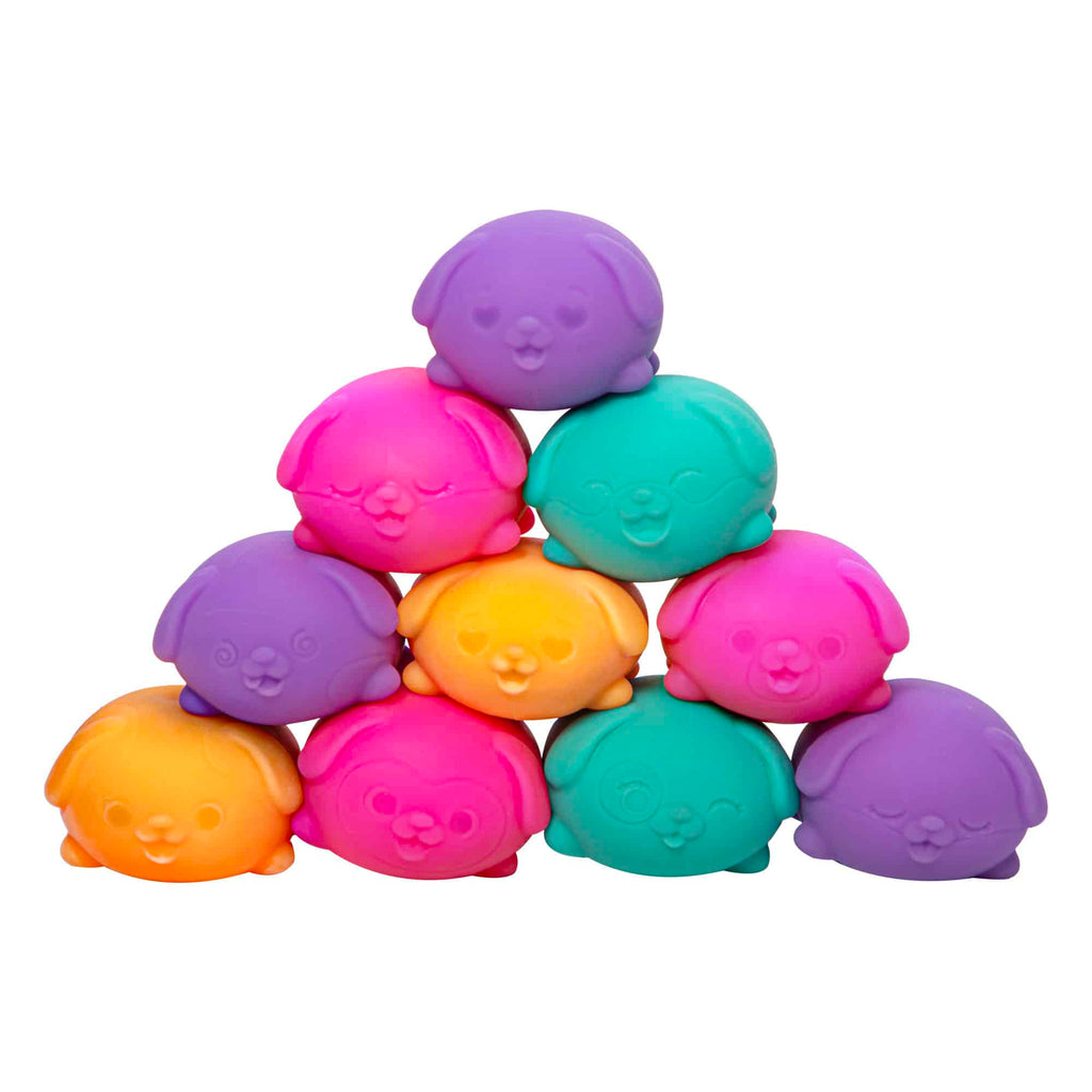 Portable Teenie Teenie NeeDoh Funky Pup | Edition Copper Bloom - Micro Squishy Sensory Balls Multi-Pack Value Detail