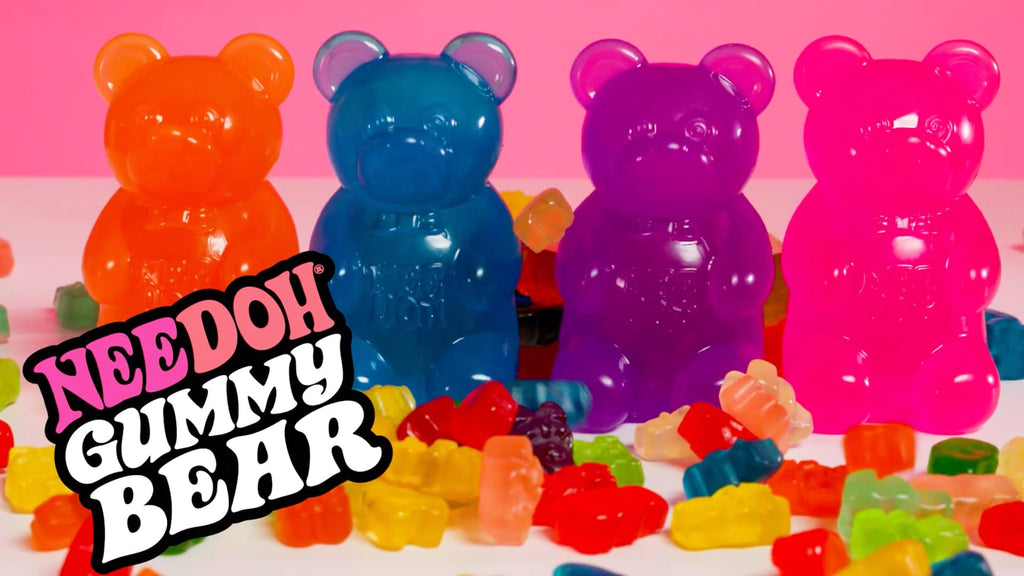 Animal-Shaped NeeDoh Gummy Bear | Edition Canyon Forest - Purrfect Cat Squishy Character Stress Toy Detail