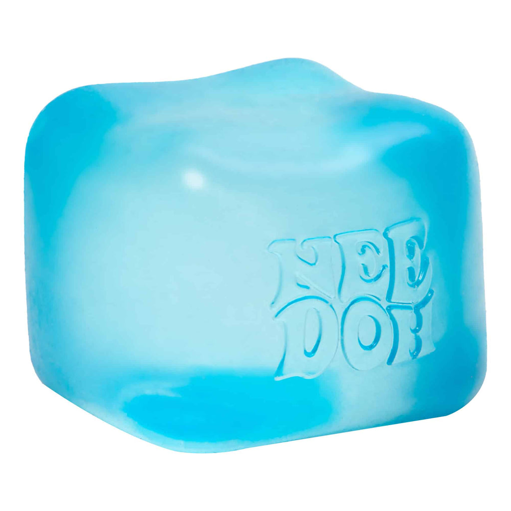 Ice-Cube Texture NeeDoh Nice Cube | Series Elm Bridge - Crystal Clear Squishable Ice Cube NeeDoh Detail