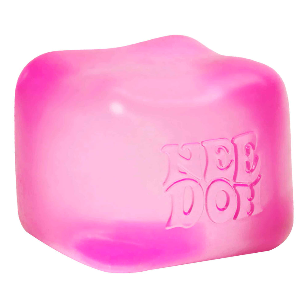 Ice-Cube Texture NeeDoh Nice Cube | Series Elm Bridge - Crystal Clear Squishable Ice Cube NeeDoh Detail
