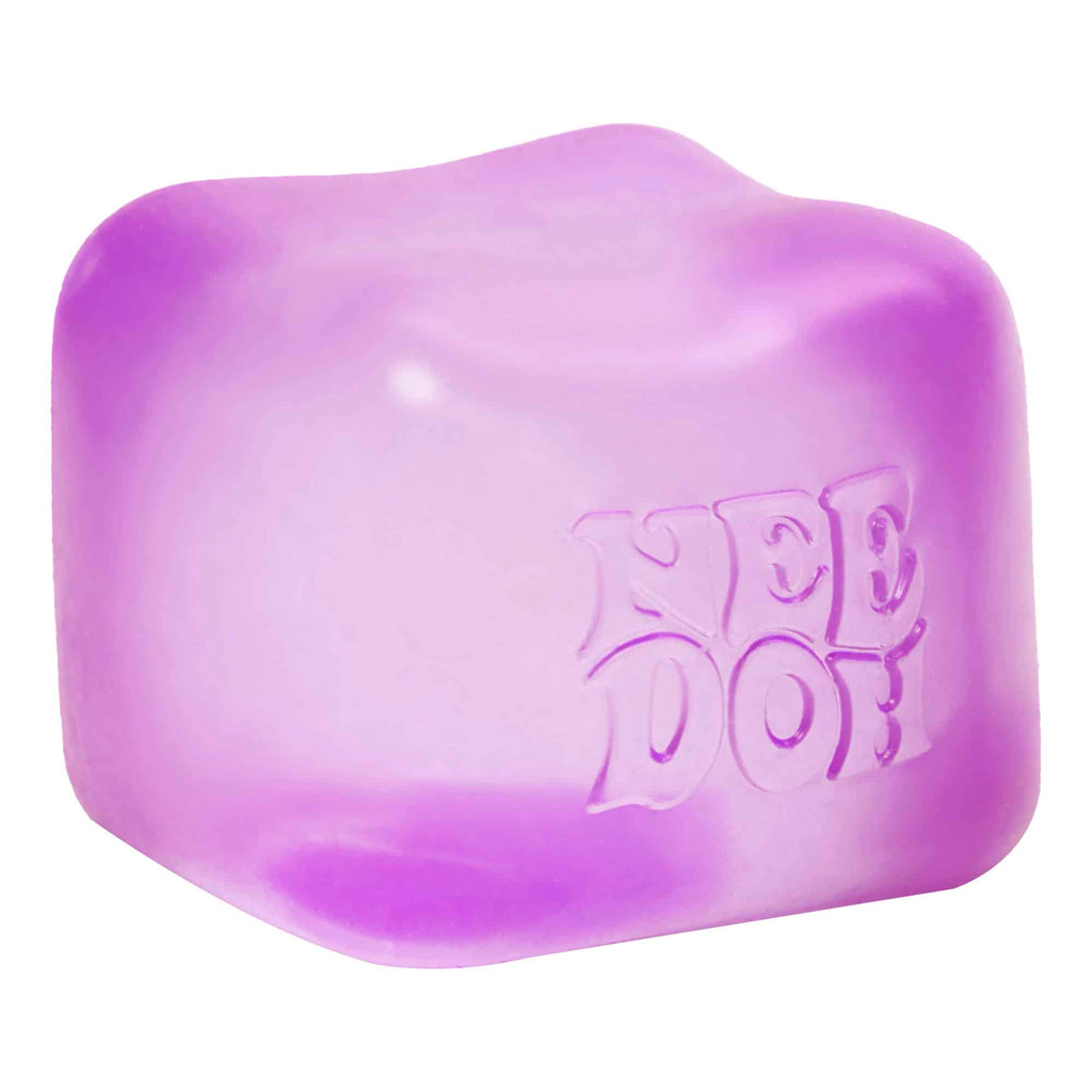 Ice-Cube Texture NeeDoh Nice Cube | Series Elm Bridge - Crystal Clear Squishable Ice Cube NeeDoh Detail