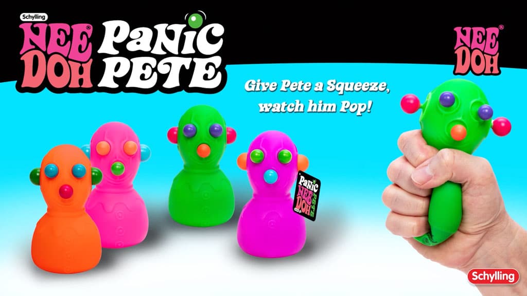 Animal-Shaped NeeDoh Panic Pete | Signature Seaside Bay - Purrfect Cat Squishy Character Stress Toy Detail