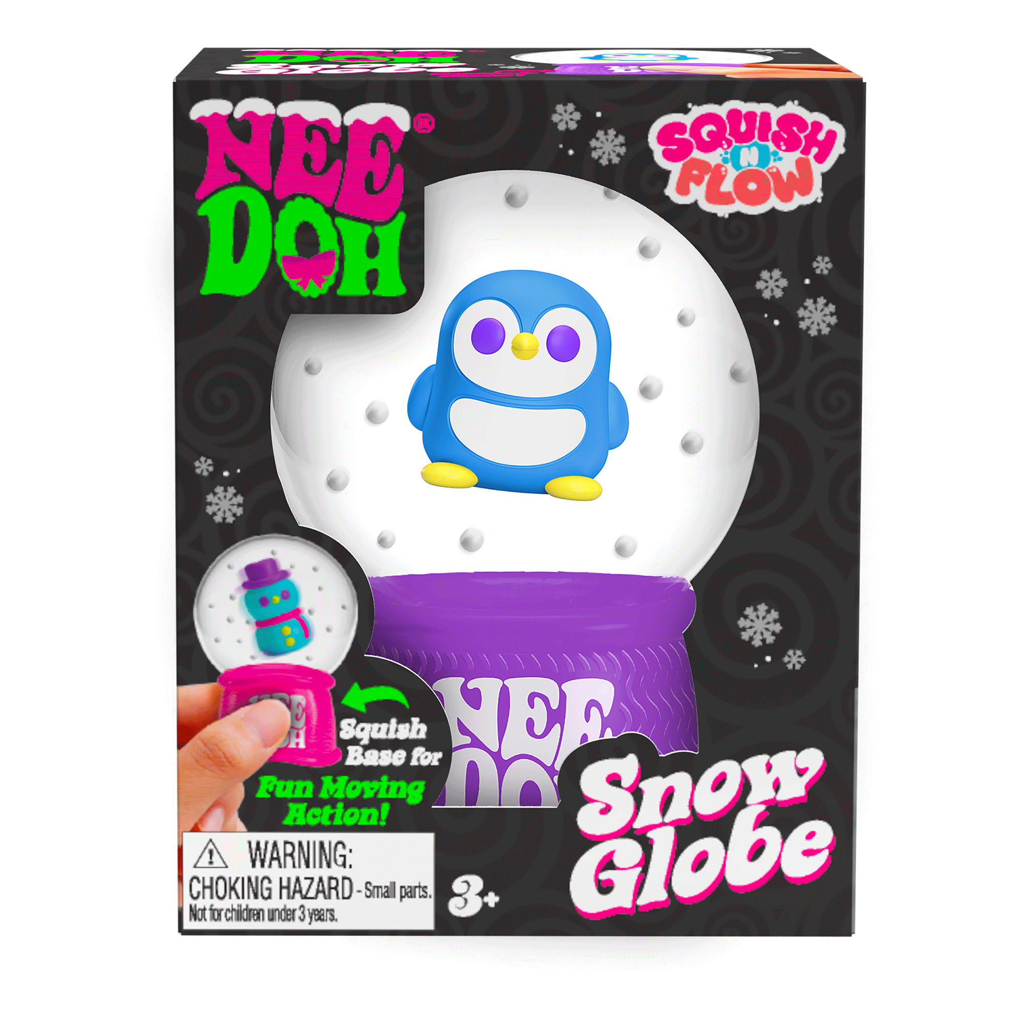 Satisfying Crunch NeeDoh Squish N Flow Snow Globe | Signature Moonlit Lane - Translucent Jelly Cool Cube Sensory Toy - Default Title