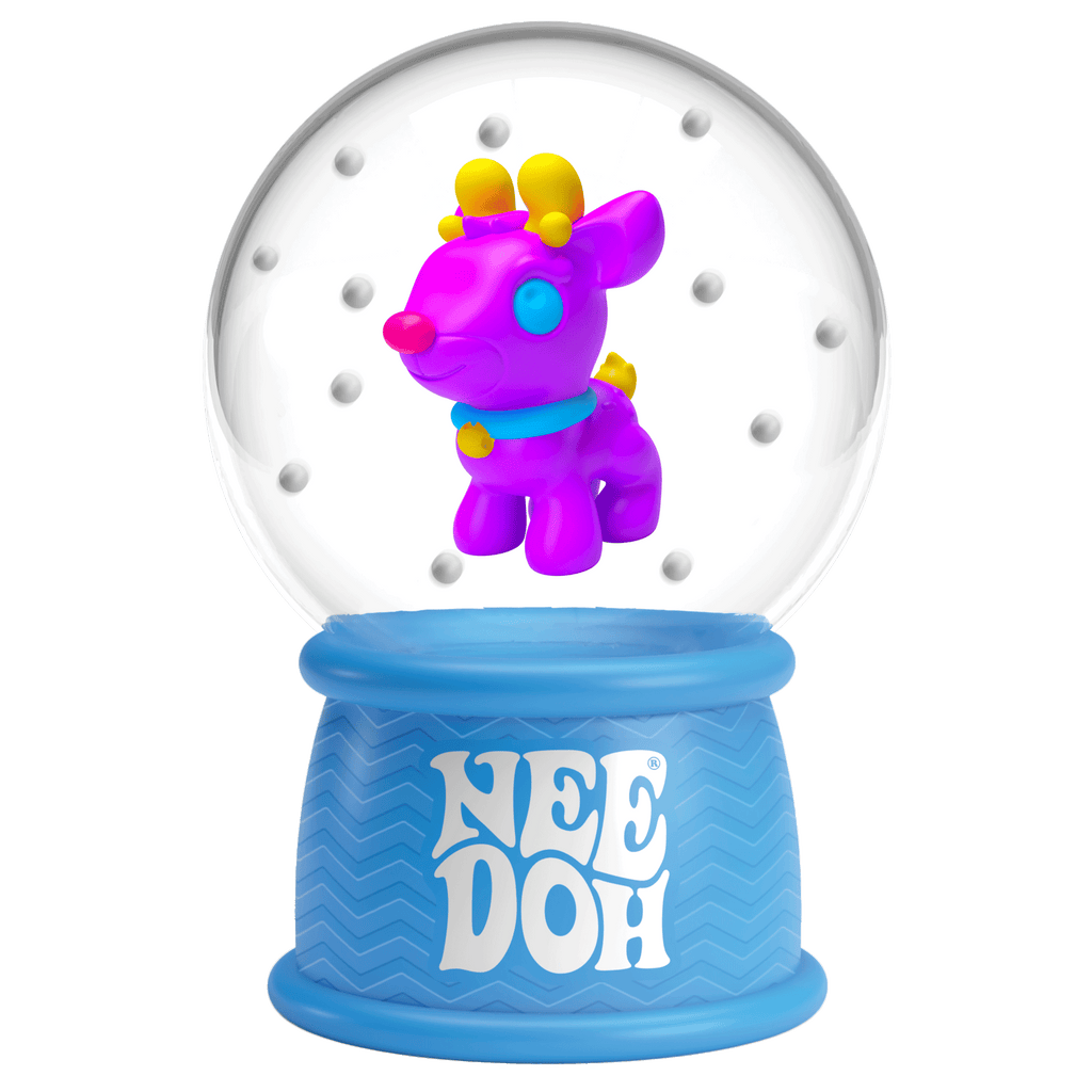 Satisfying Crunch NeeDoh Squish N Flow Snow Globe | Signature Moonlit Lane - Translucent Jelly Cool Cube Sensory Toy Detail