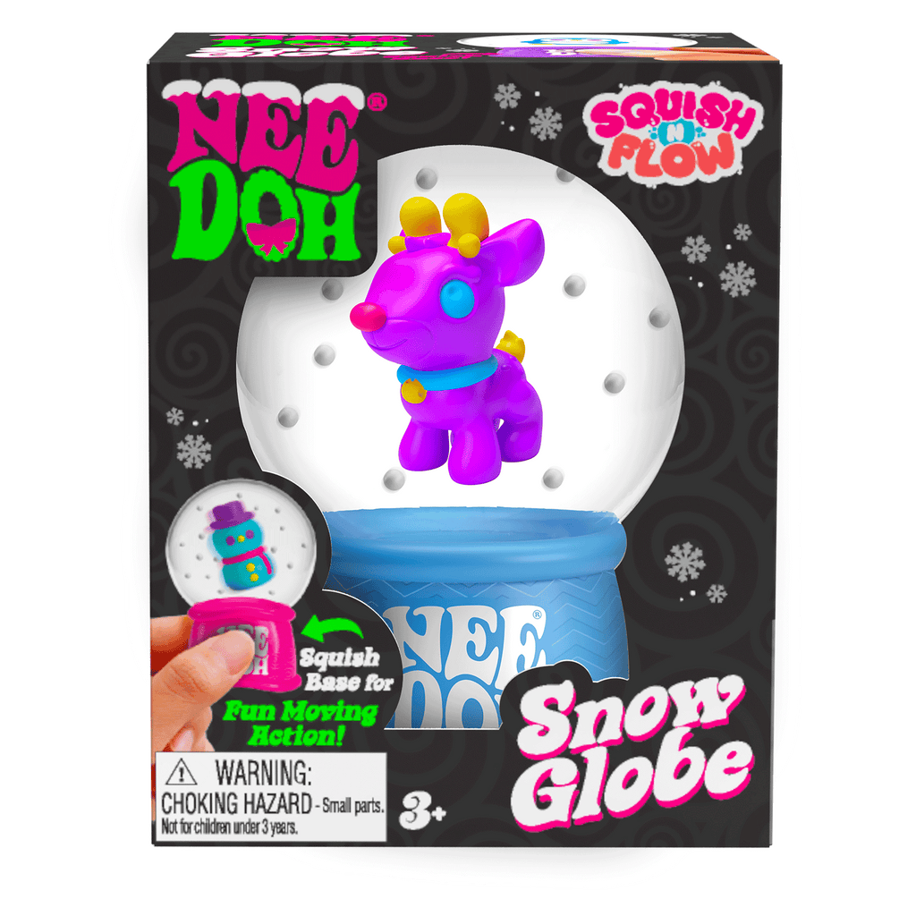 Satisfying Crunch NeeDoh Squish N Flow Snow Globe | Signature Moonlit Lane - Translucent Jelly Cool Cube Sensory Toy Detail