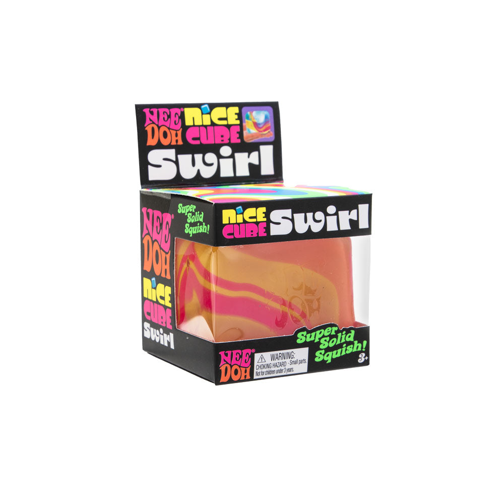Squishable Nice Cube NeeDoh Nice Cube Swirl | Select Golden Pond - 3-Piece Assorted Nice Cubes Pack for Fidgeting Detail