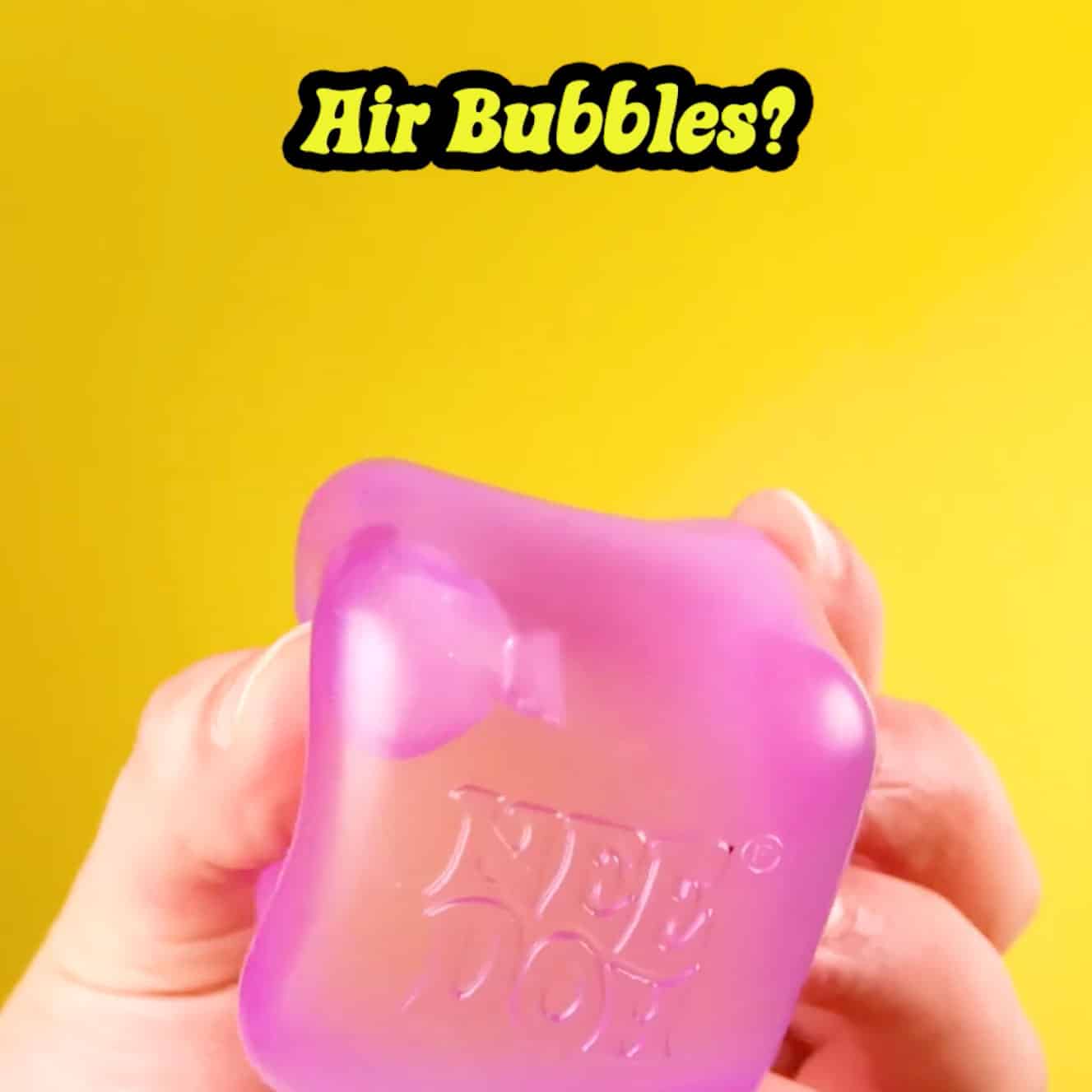 Ice-Cube Texture NeeDoh Nice Cube | Series Elm Bridge - Crystal Clear Squishable Ice Cube NeeDoh Detail